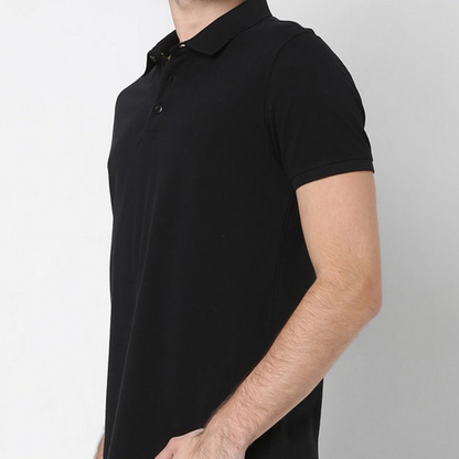 Personalized Black Collar Polo Promotional T-Shirt for Corporate Gifting, Office Sports, Events, Festivals RBE