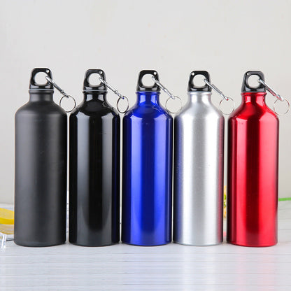 Personalized black water bottle 750ml with colorful options for hydration on the go