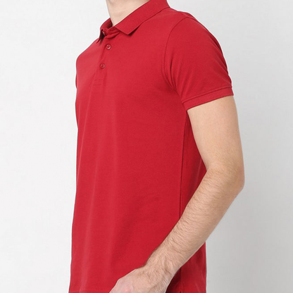 Personalized Red Collar Polo Promotional T-Shirt for Corporate Gifting, Office Sports, Events, Festivals RBE