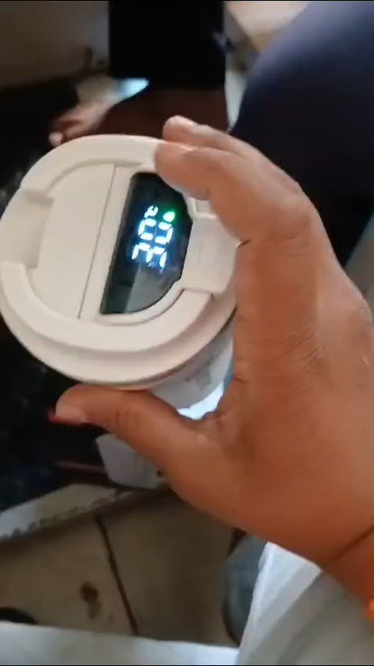 Personalized White Temperature Travel Tumbler 500ml - For Corporate Gifting, Return Gift, Gifts for Events Promotional Giveaway TGMGC-416