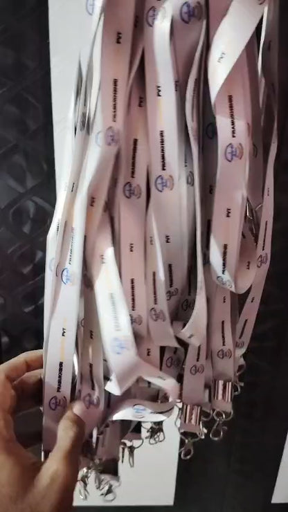 Customized 20mm Lanyard with Logo Ideal for Events, Office ID Cards, Trade Shows