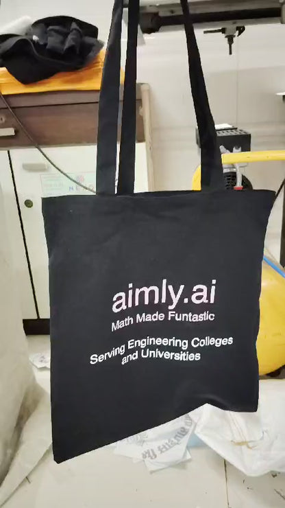 Aimly Personalized Black Tote Bag.mp4