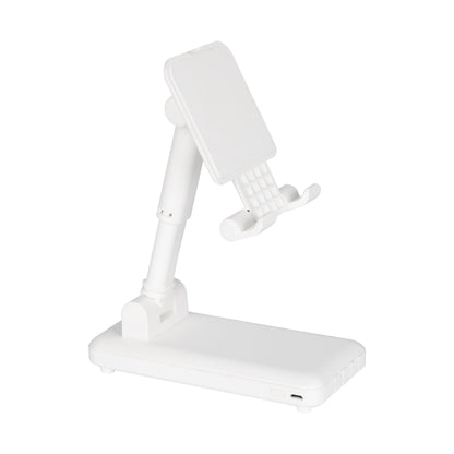 Personalized White 10000mAh Power Bank cum Mobile Stand - For Corporate Gifting, Event Gifting, Freebies, Promotions - P0206
