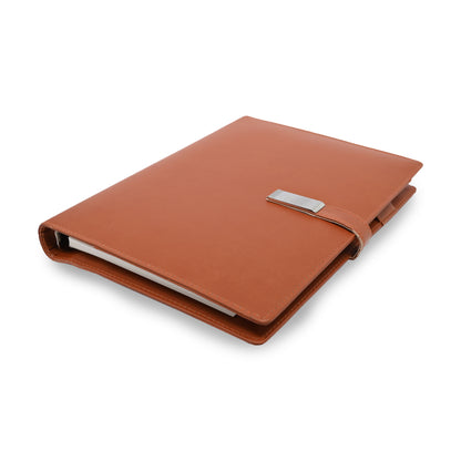 Personalized Tan Power bank Notebook Diary - For Office Use, Personal Use, Return Gift, or Corporate Gifting -  HKDPB