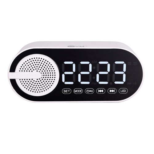 Personalized EVM Enclock Black Bluetooth Speaker With LED Clock - For Office Use, Personal Use, or Corporate Gifting  HK2519