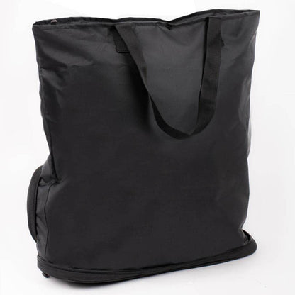 Black Folding Design Zipper Lock Shopping Bag - For Employees, Travelers, Corporate, Client or Dealer Gifting, Events Promotional Freebies BGS25