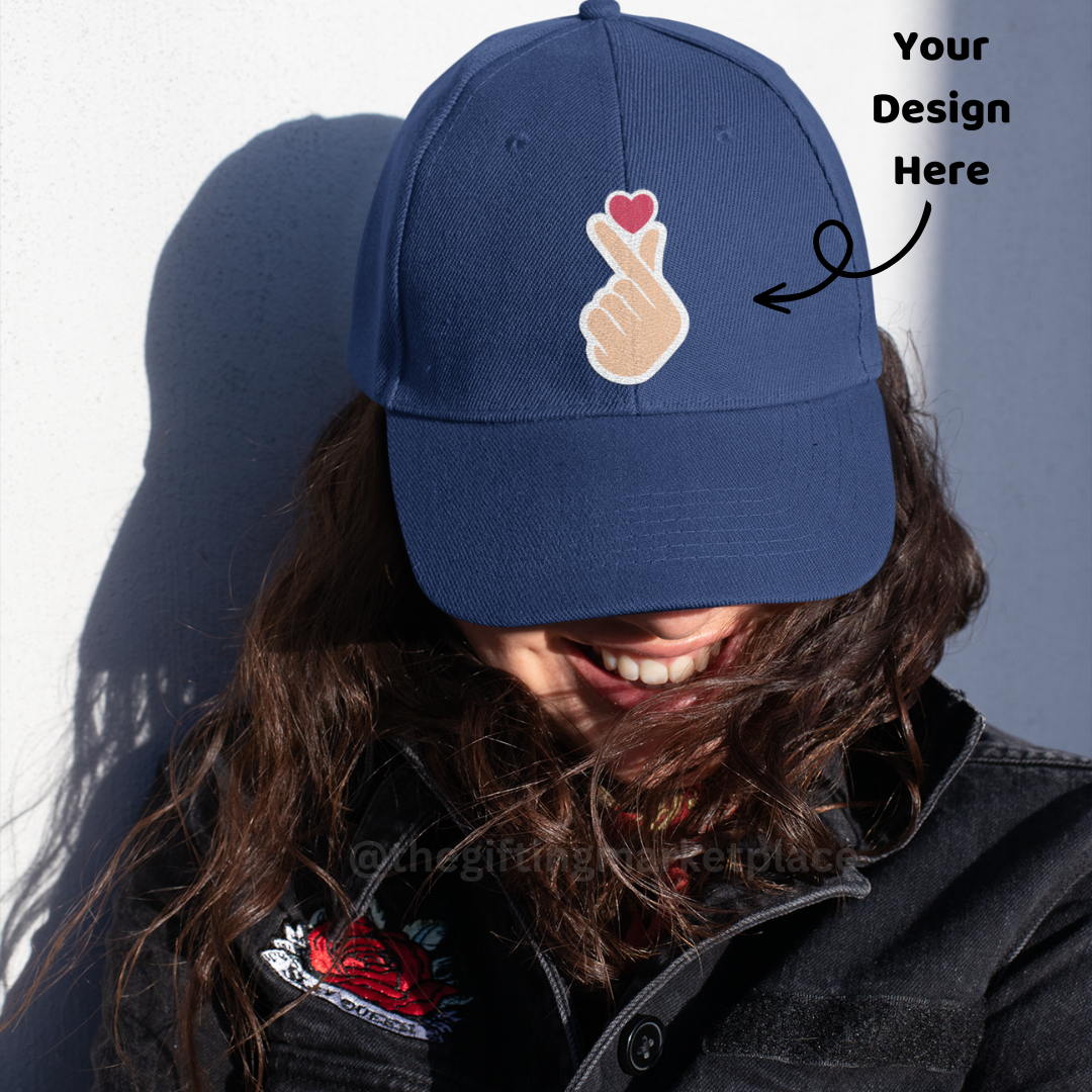 Personalized Navy Blue Cotton Cap - For Corporate Gifting, School, College, Office Events and Sports Day TGMPR