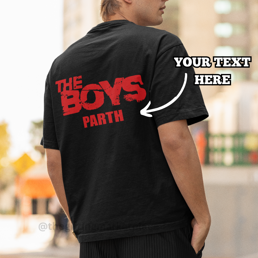 Personalized Oversize Streetwear - The Boys with Name Design Printed T-shirt RBE