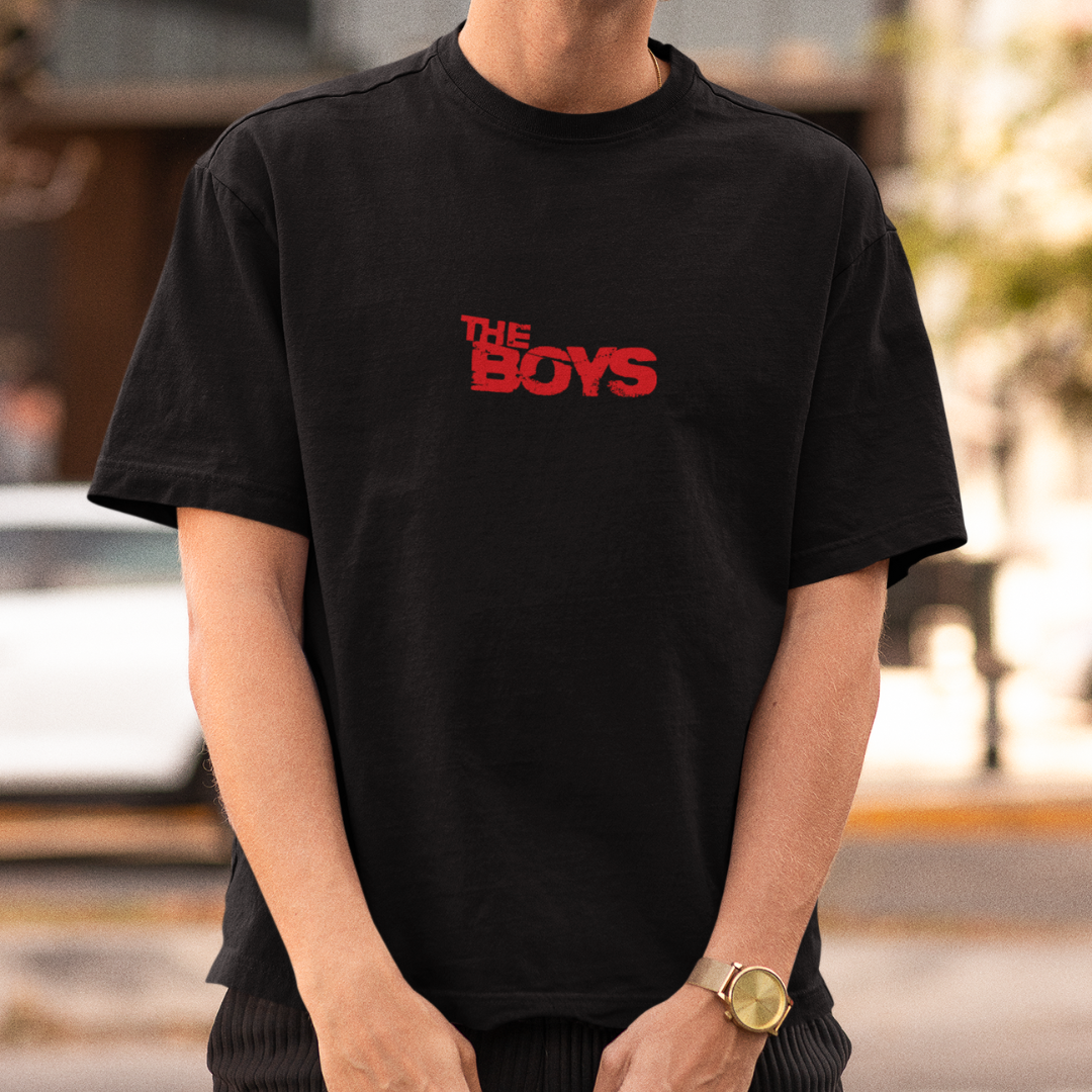 Personalized Oversize Streetwear - The Boys with Name Design Printed T-shirt RBE